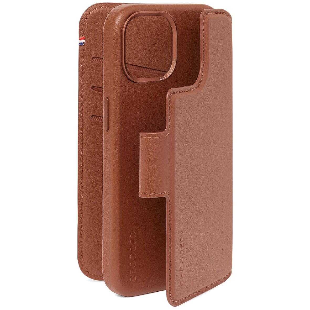 Detachable Wallet Leather iPhone 15 Tan