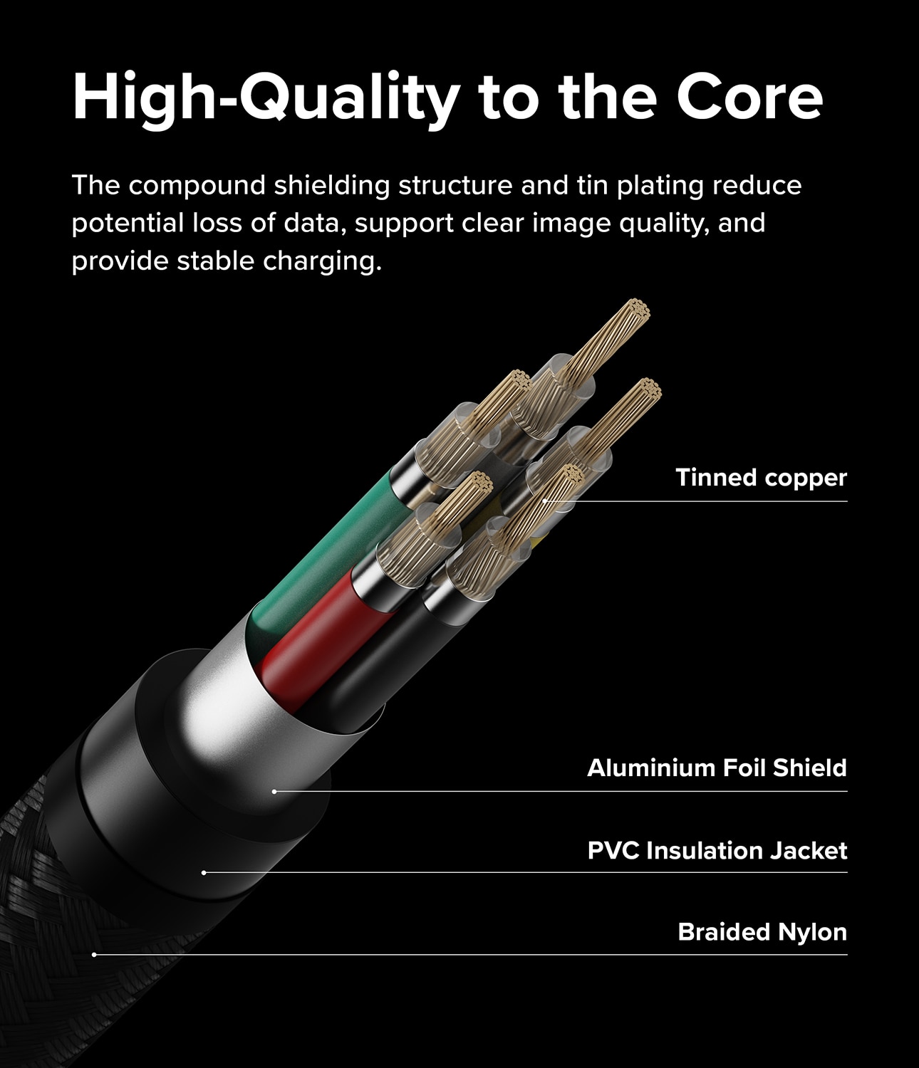 Fast Charging Basic Kaapeli USB-C -> USB-C 0,5m musta