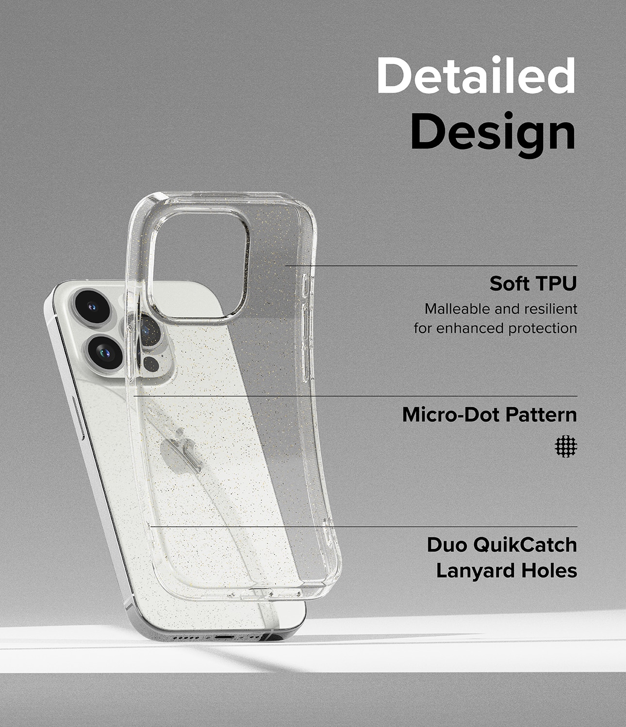 Air Case iPhone 15 Pro Glitter Clear