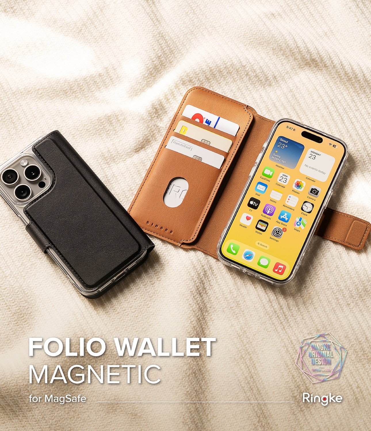 Folio Wallet Magnetic iPhone 13 Pro Max Black