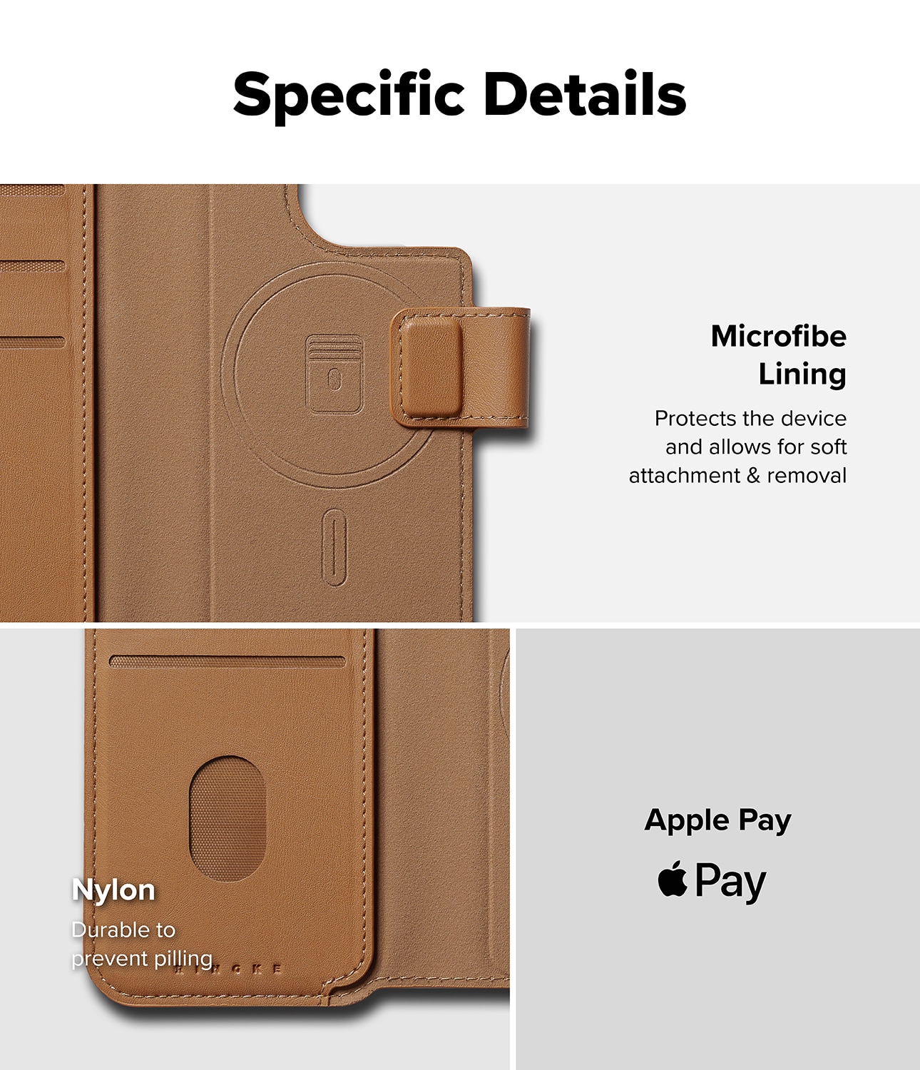 Folio Wallet Magnetic iPhone 16 Pro Max Brown