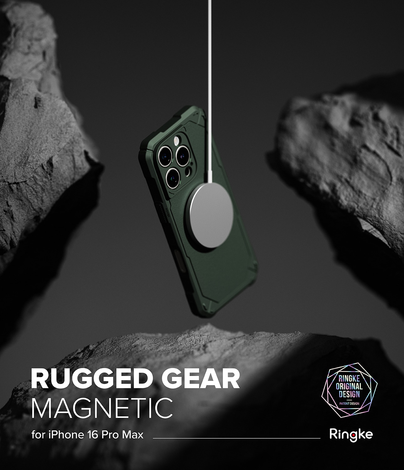 Rugged Gear Magnetic Case iPhone 16 Pro Max Dark Green