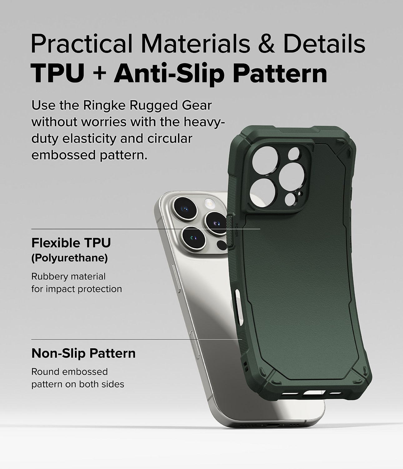 Rugged Gear Magnetic Case iPhone 16 Pro Max Dark Green