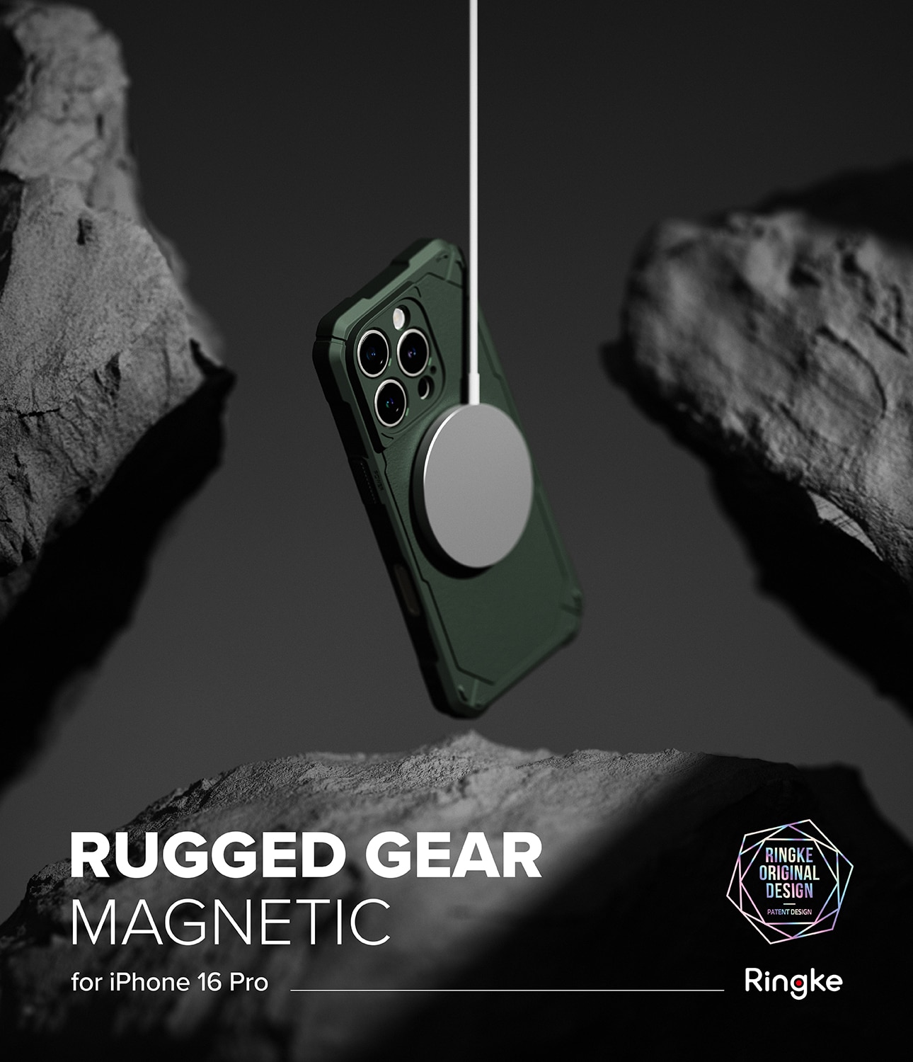 Rugged Gear Magnetic Case iPhone 16 Pro Black