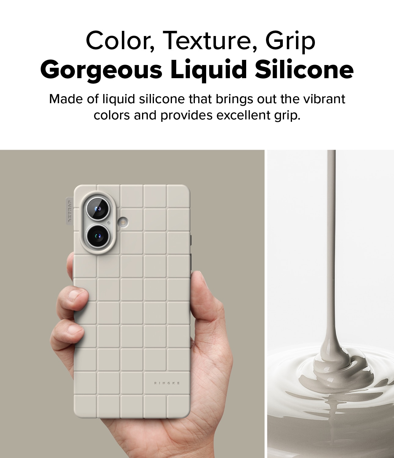 Bitmap Silicone Magnetic Case iPhone 16 Stone