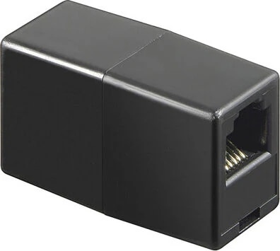 Network connector 8P/8C RJ45 musta