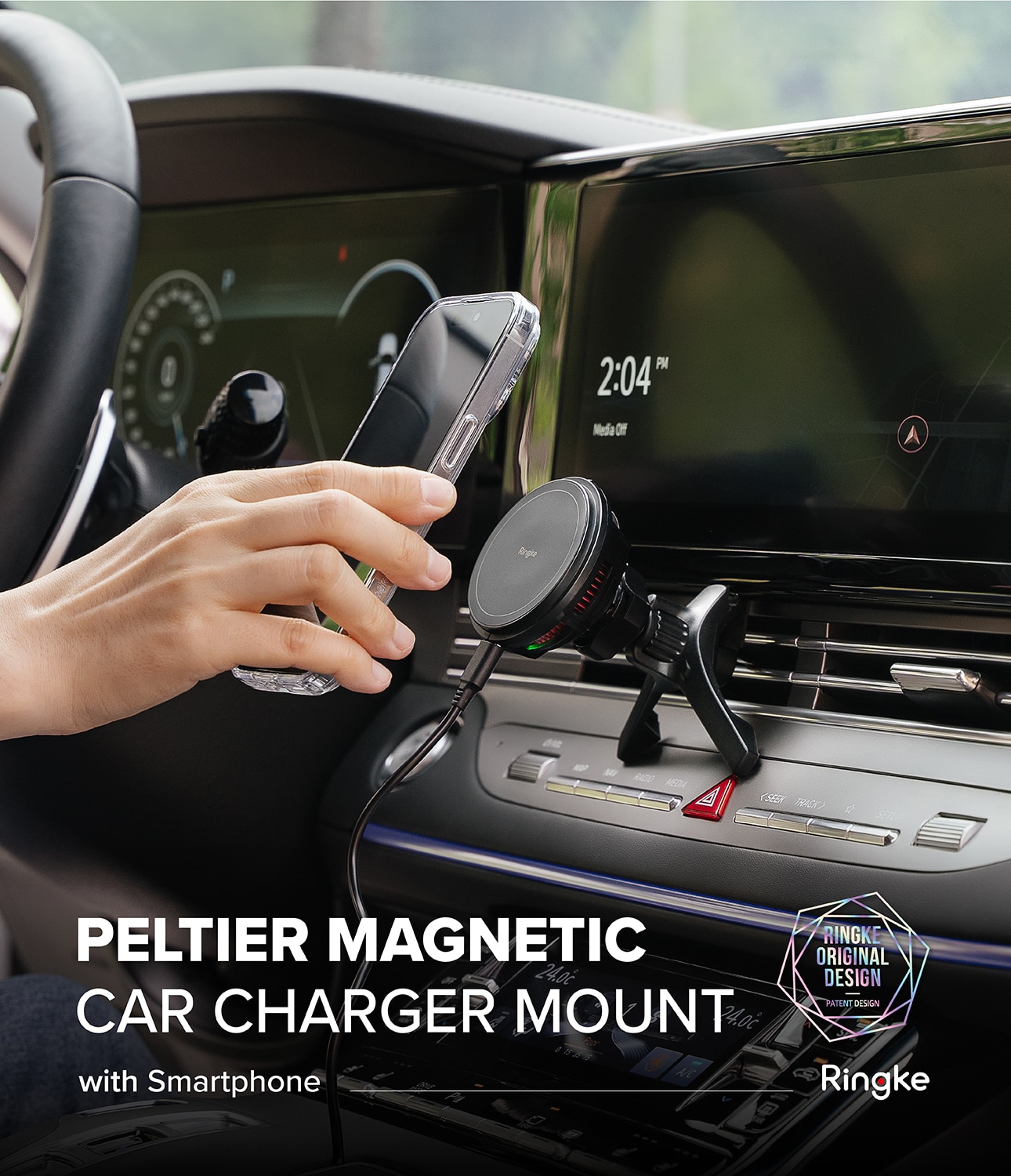 Peltier MagSafe Car Charger musta