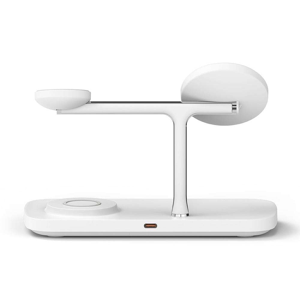 3-in-1 Wireless Charger Stand Qi2 MagSafe valkoinen