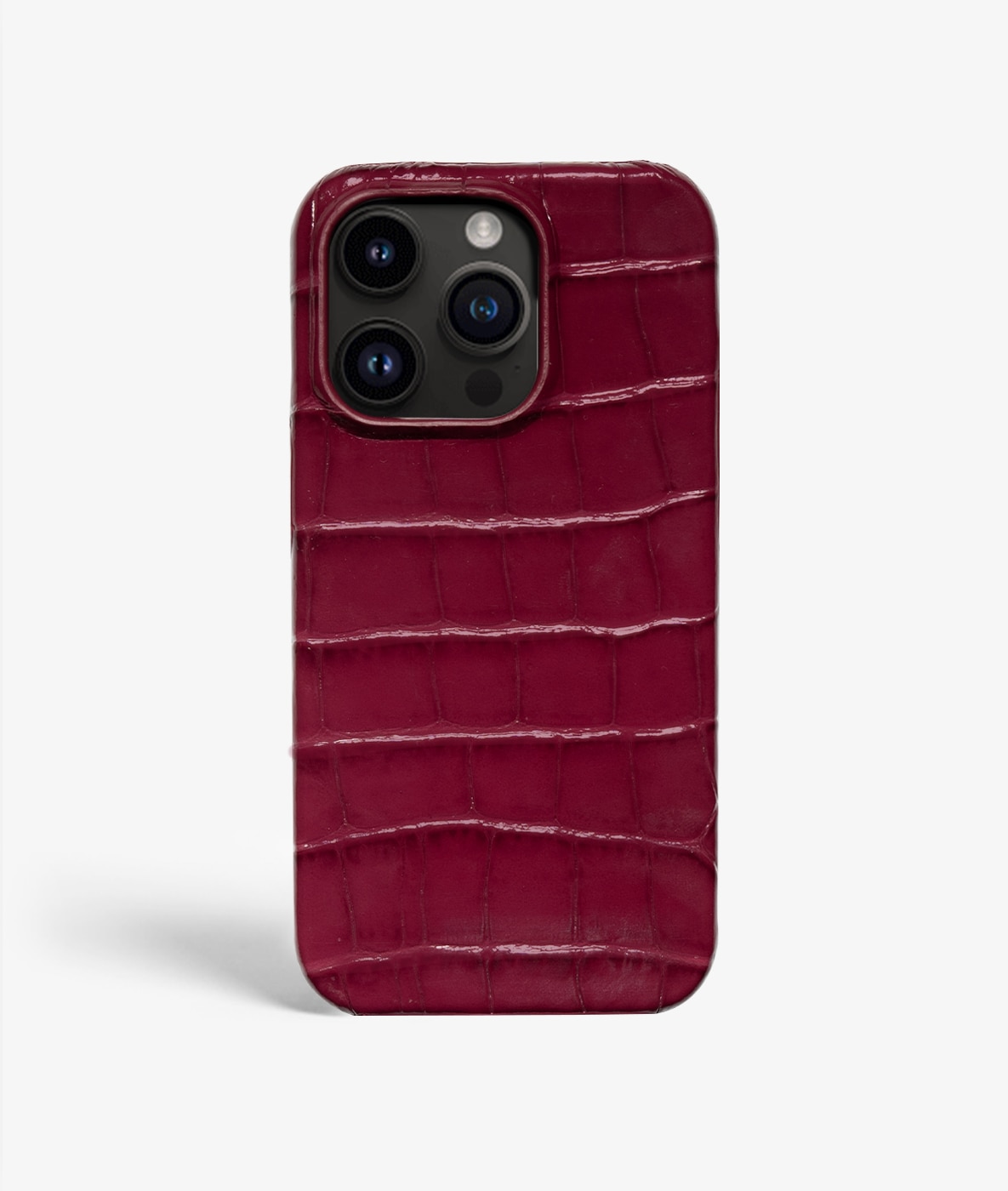 Kuori iPhone 14 Pro Max Croco Burgundy