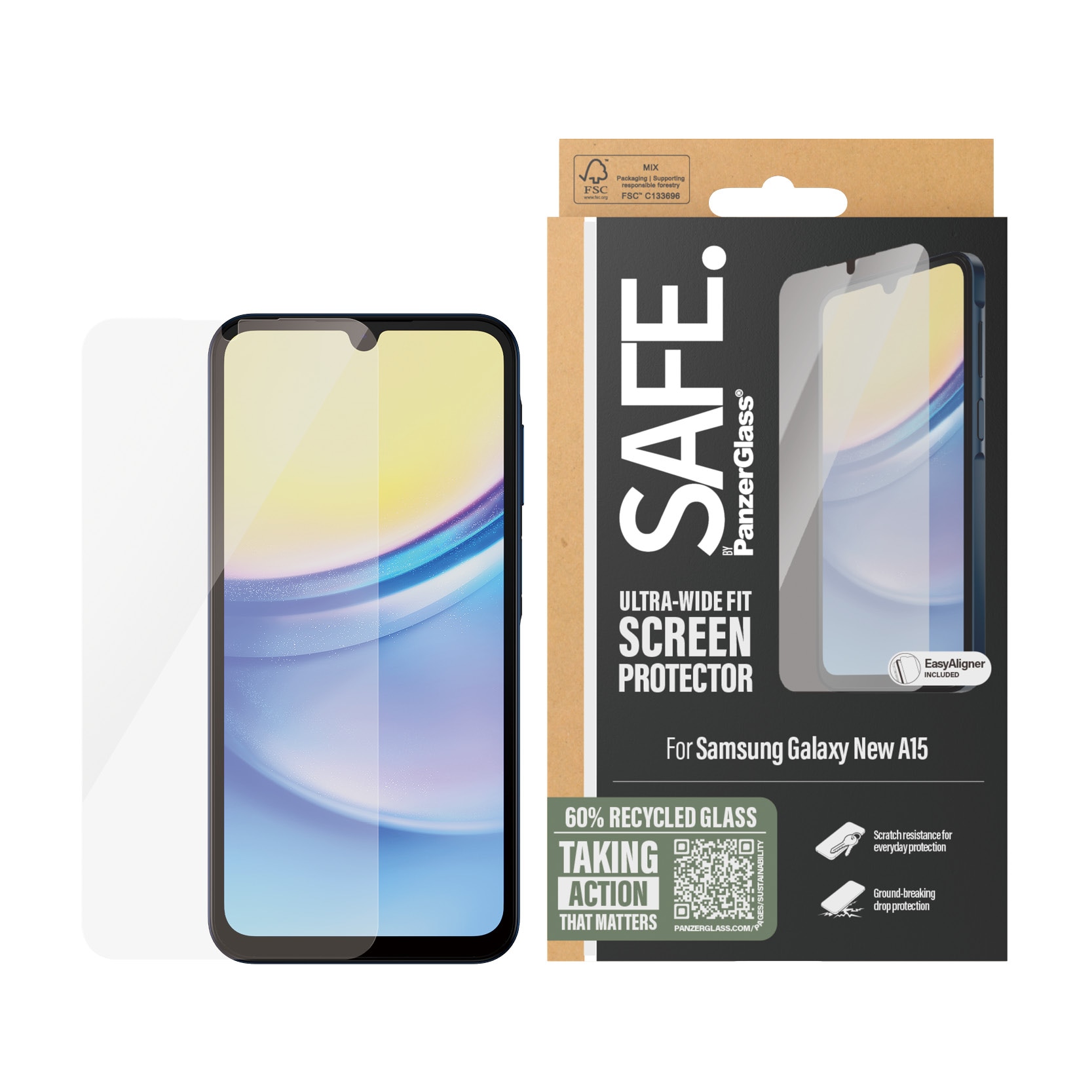 Samsung Galaxy A16 Screen Protector Ultra Wide Fit (with EasyAligner)