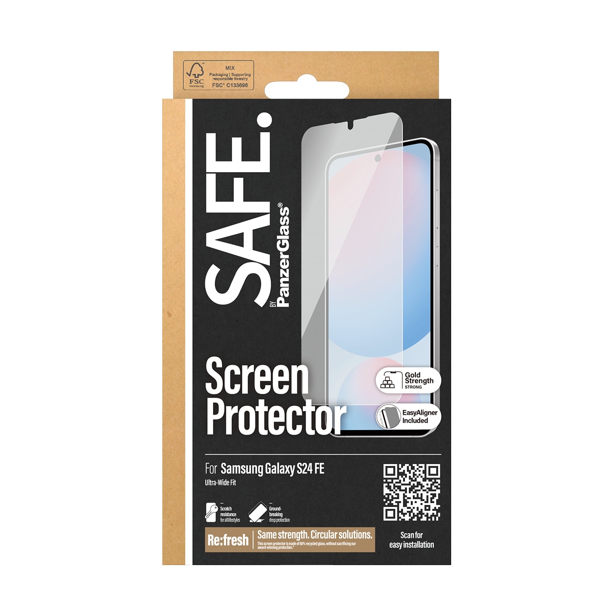 Samsung Galaxy S24 FE Screen Protector Ultra Wide Fit (with EasyAligner)