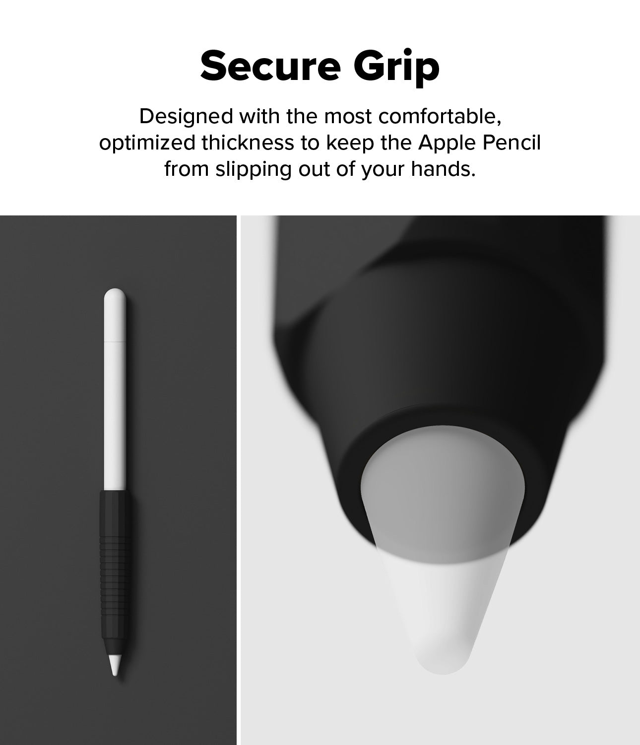 Silicone Grip Holder Apple Pencil  musta