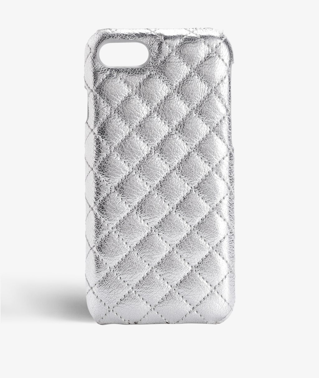 Kuori iPhone SE 2022 Quilted Metallic Silver