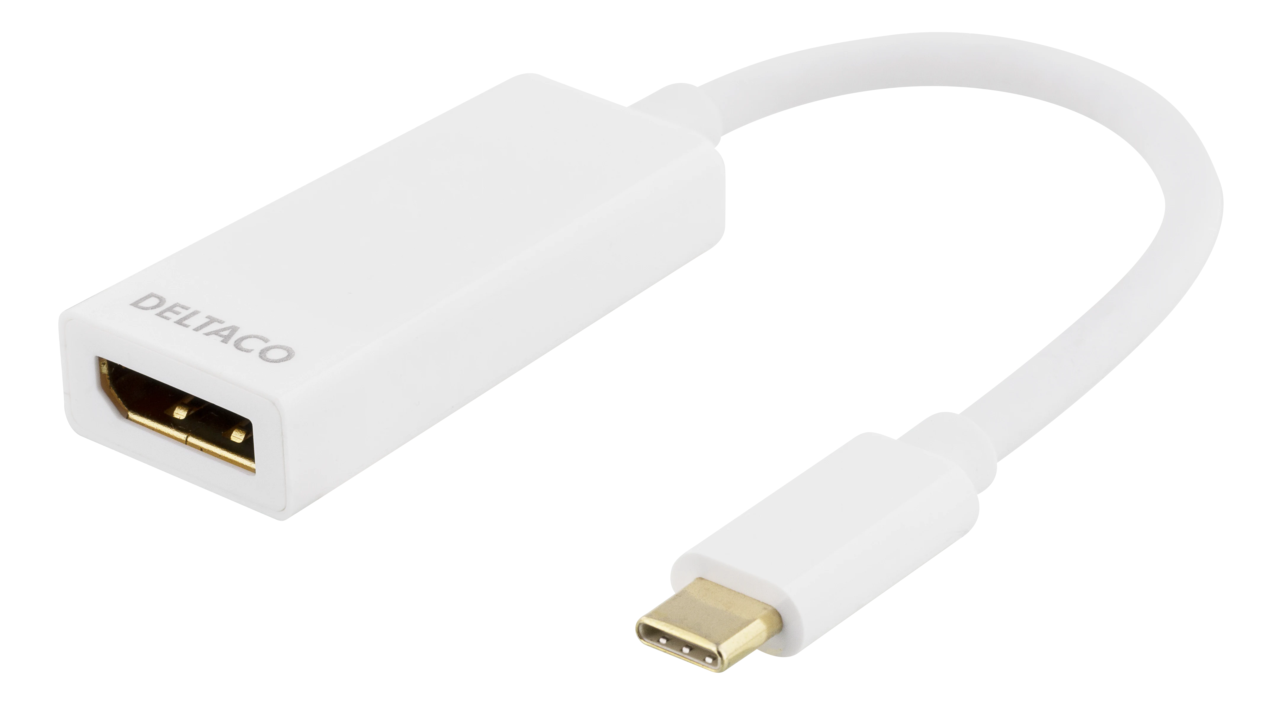 USB-C - DisplayPort-sovitin valkoinen