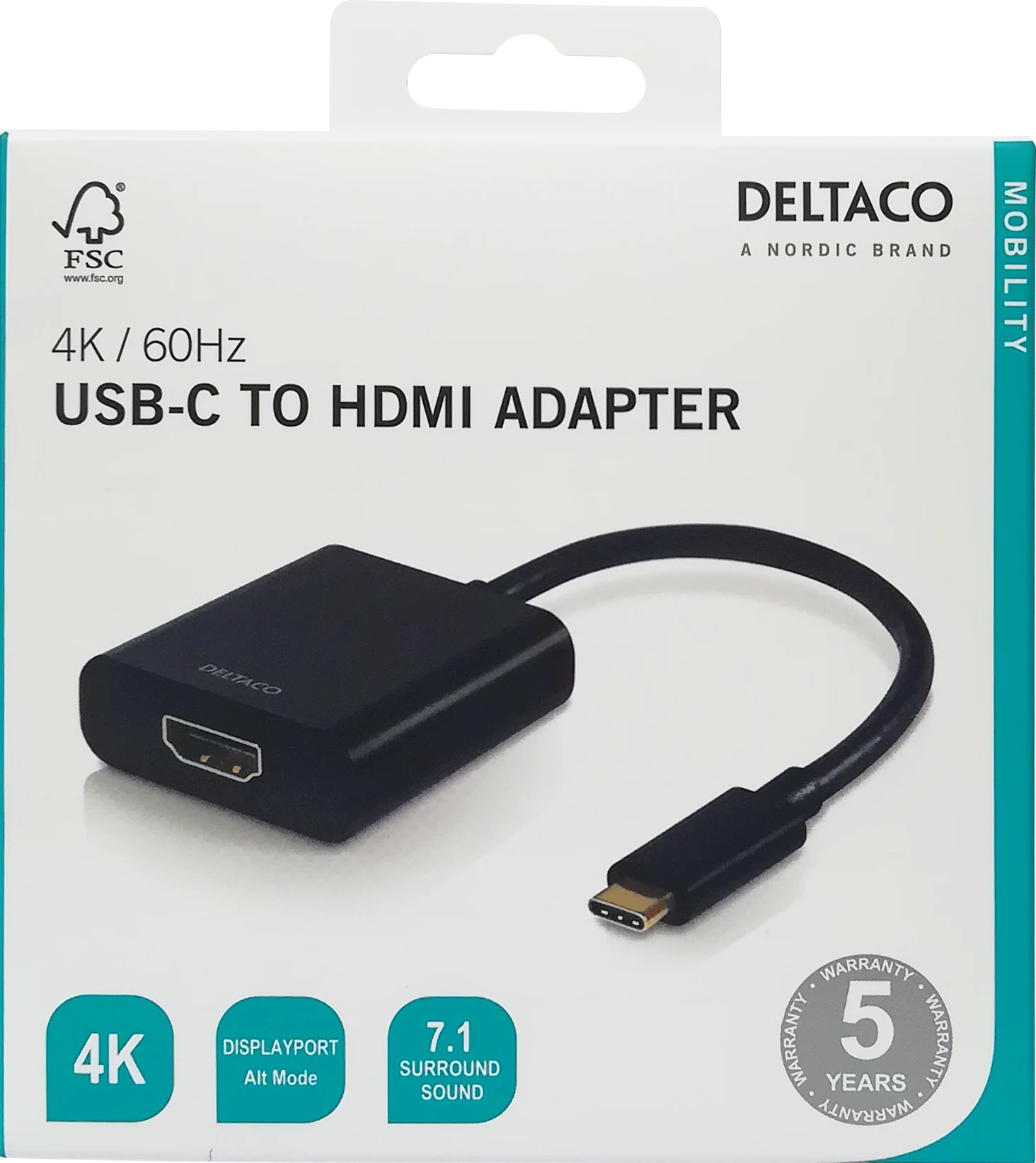 USB-C-HDMI  Adapteri musta