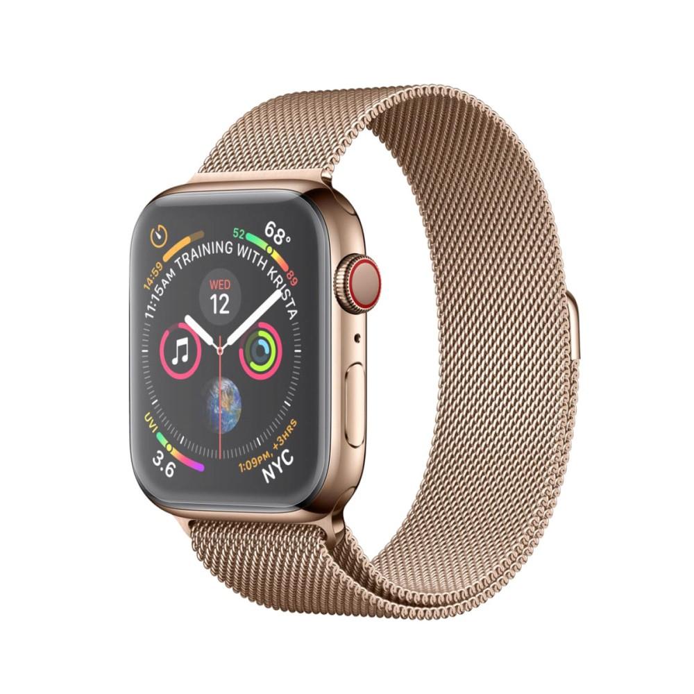 Koko näytön kaareva näytönsuoja Apple Watch SE 44mm Läpinäkyvä