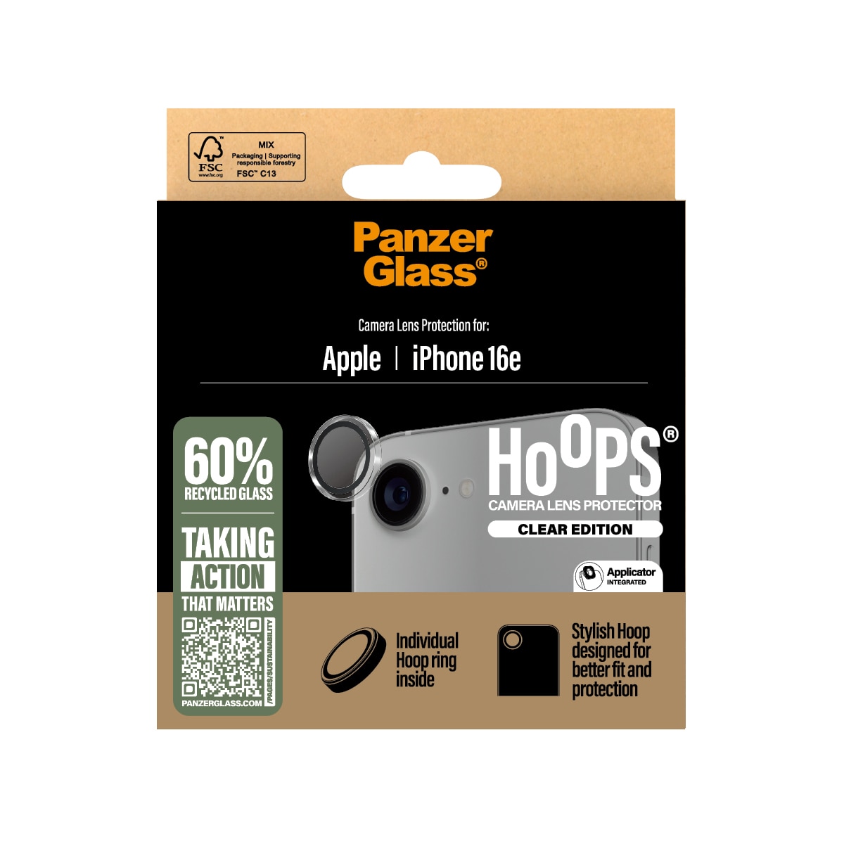 iPhone 16e Hoops Camera Lens Protector Kirkas