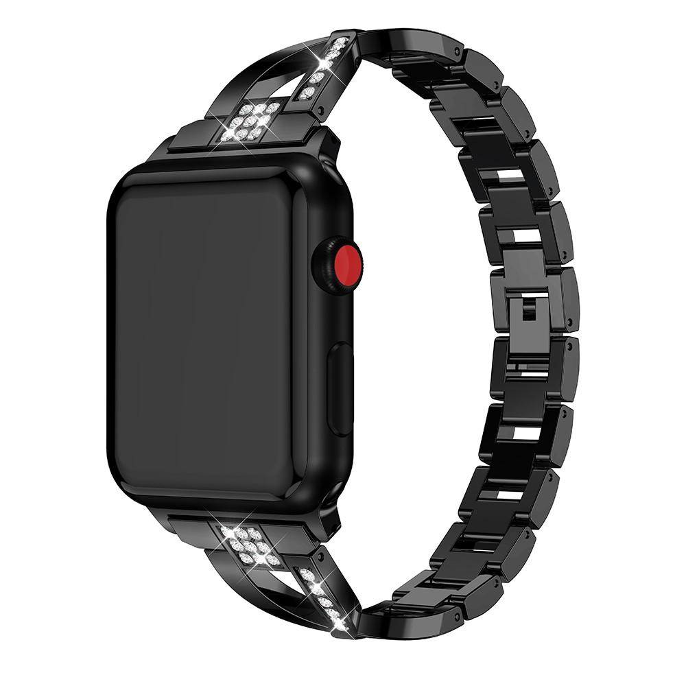 Crystal Bracelet Apple Watch 41mm Series 8 Black