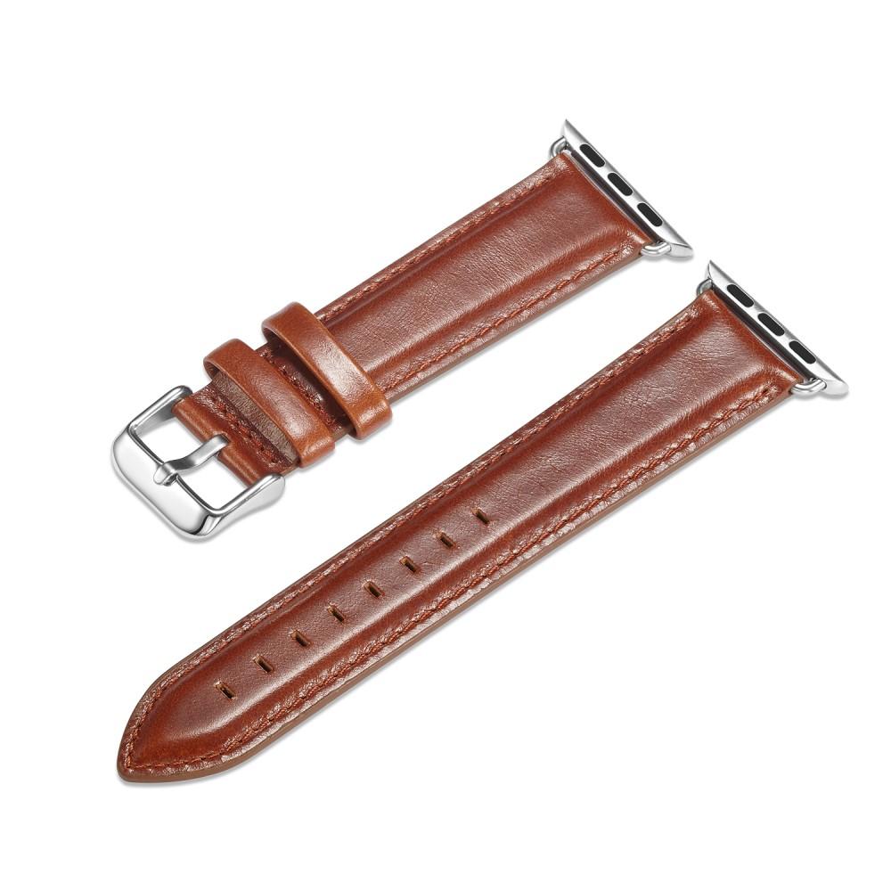 Premium Leather Watch Band Apple Watch 45mm Series 8 Cognac