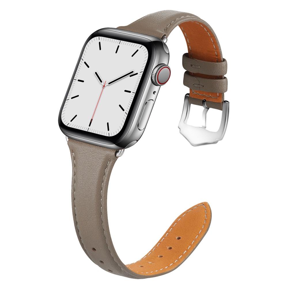 Slim Nahkaranneke Apple Watch 41mm Series 9 harmaa