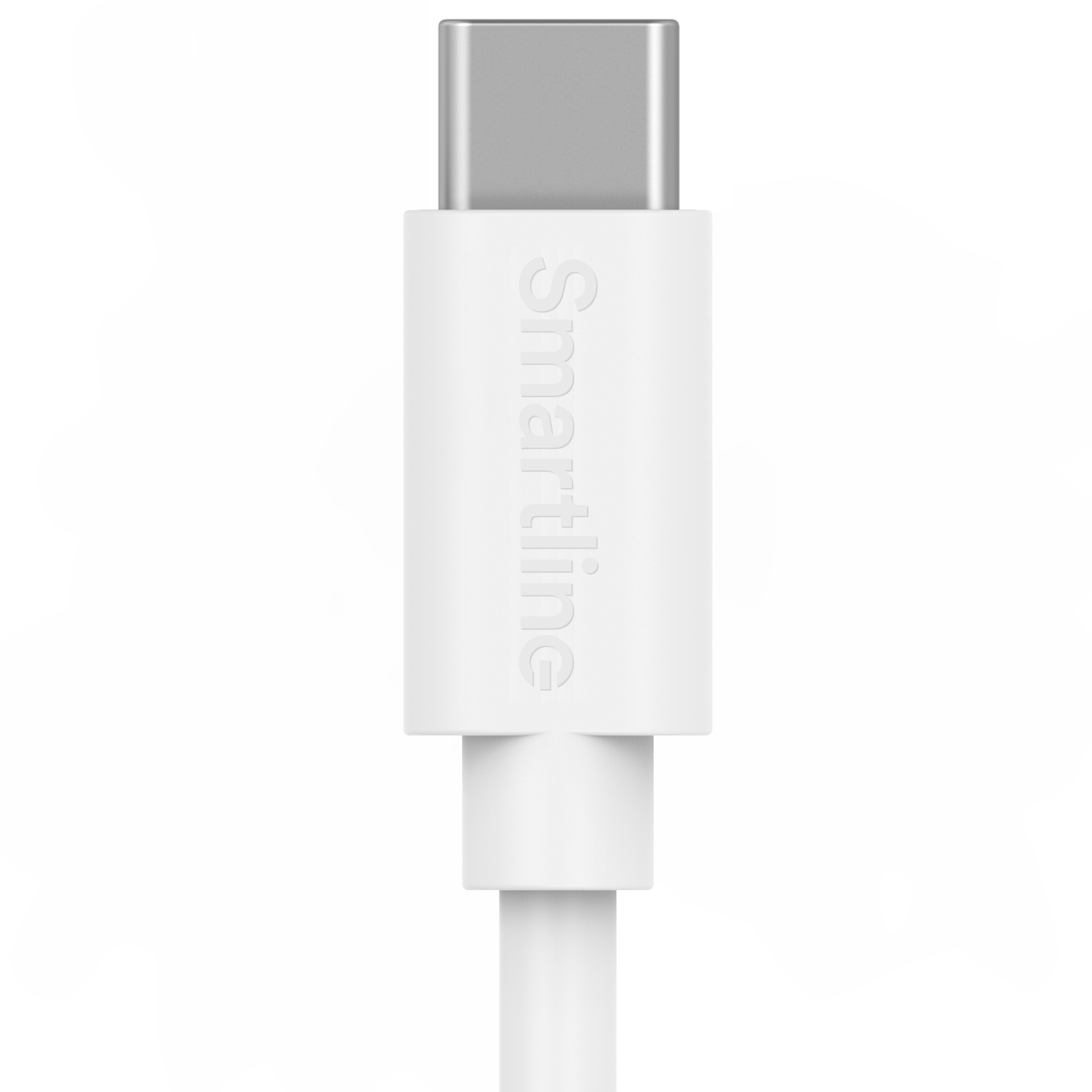 Pitkä USB-kaapeli USB-C - USB-C 2m Motorola Moto E14 valkoinen