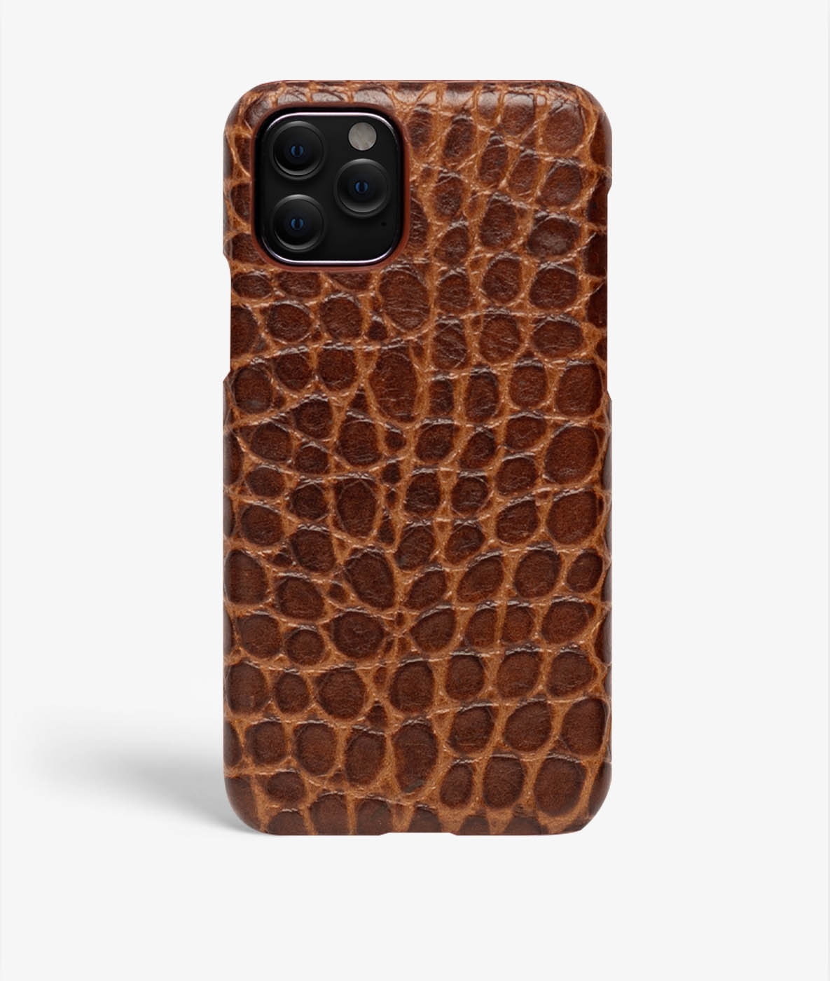 Kuori iPhone 11 Pro Small Croco Ruskea